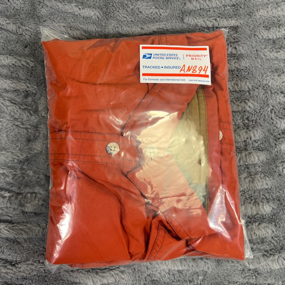 REI Sahara Men Large Burnt Orange Nylon Short Sleeve Vented Fishing Hiking Shirt - Picture 7 of 7